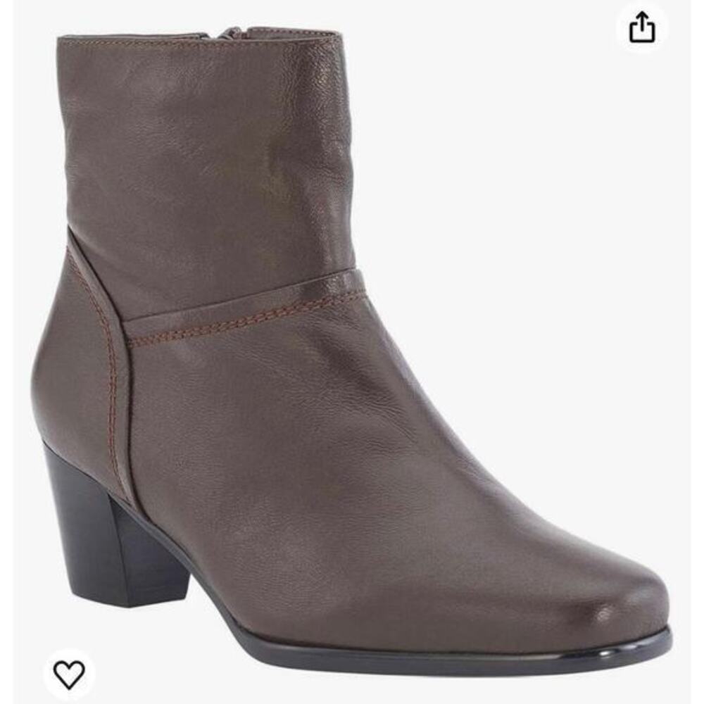 David Tate Model Brown Lambskin bootie size 10 - Picture 1 of 9